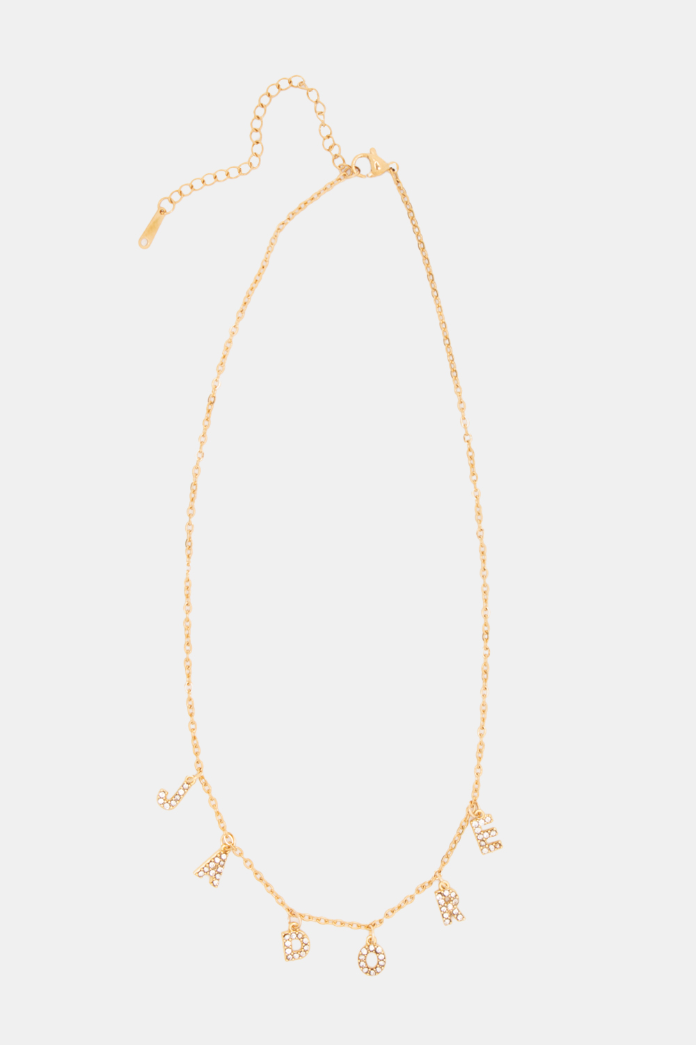 Κολιέ με Διακοσμητικά Γράμματα απο Strass - Χρυσό