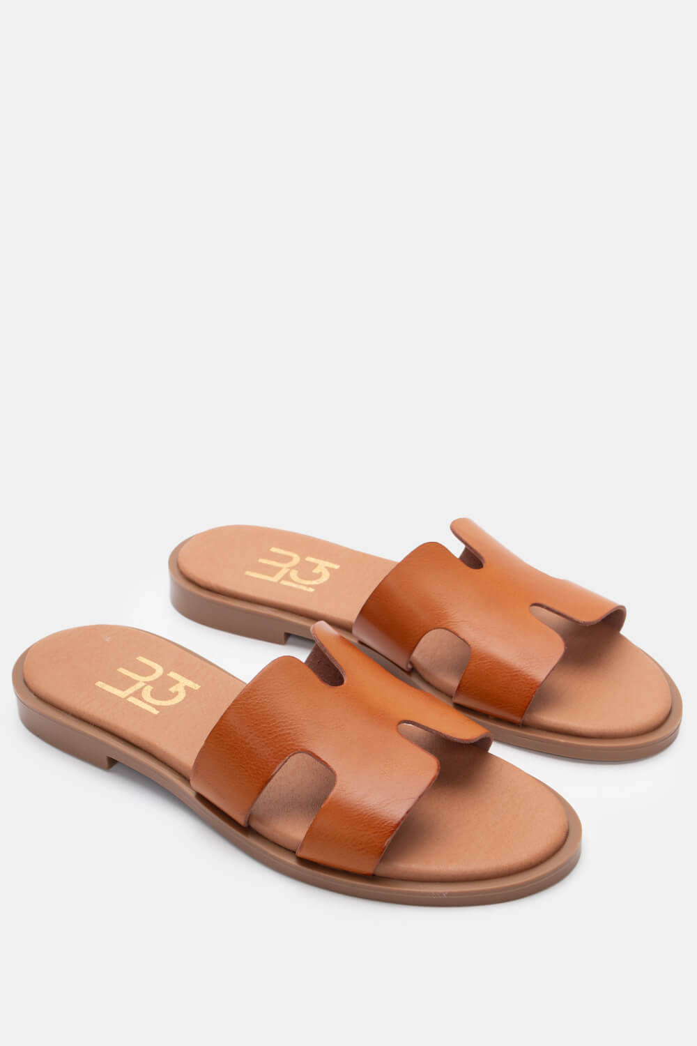 LUIGI DESIGN - Flat Σανδάλια με Ανοίγματα στο Πλάι - Κά