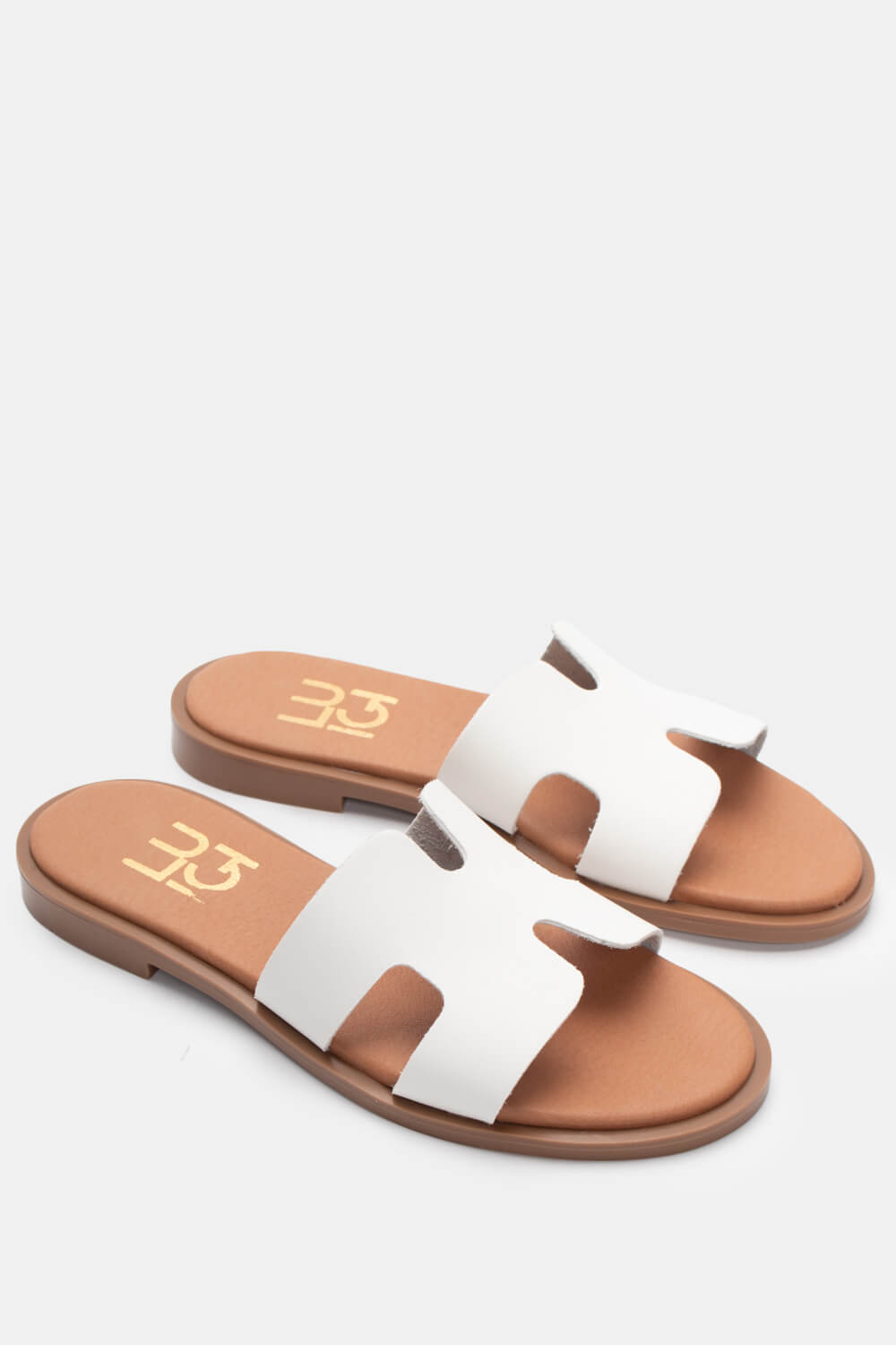 LUIGI DESIGN - Flat Σανδάλια με Ανοίγματα στο Πλάι - Λε