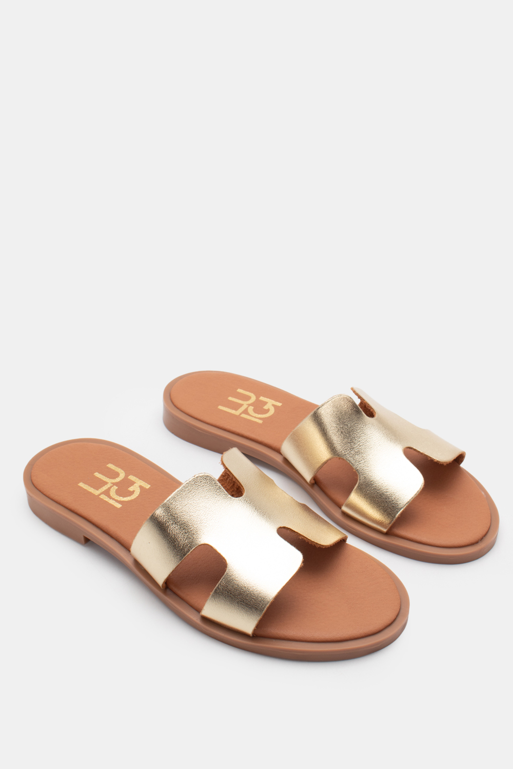 LUIGI DESIGN - Flat Σανδάλια με Ανοίγματα στο Πλάι - Χρ