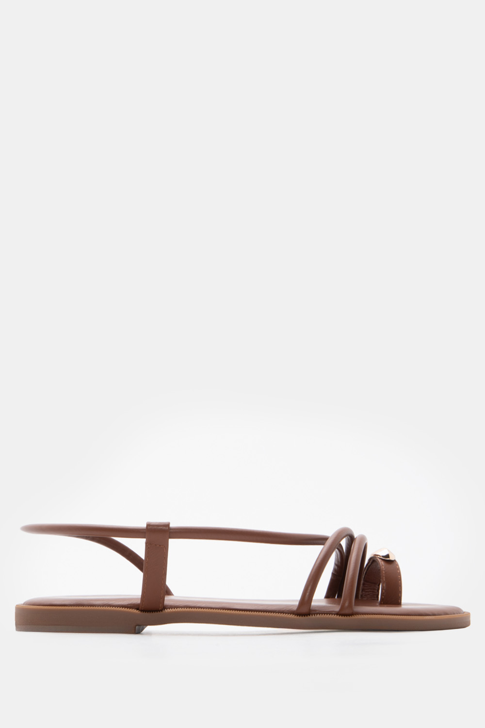 LUIGI DESIGN - Flat Σανδάλια με Λοξό Λουράκι με Μεταλλι