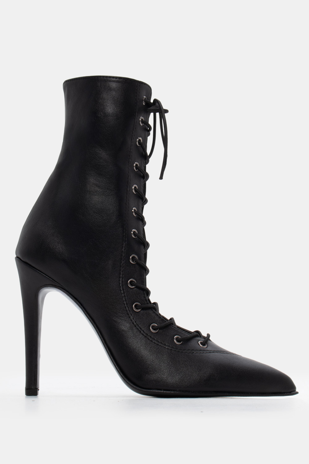 LUIGI DESIGN - Μποτάκια με Κορδόνια - Μαύρο-Ματ