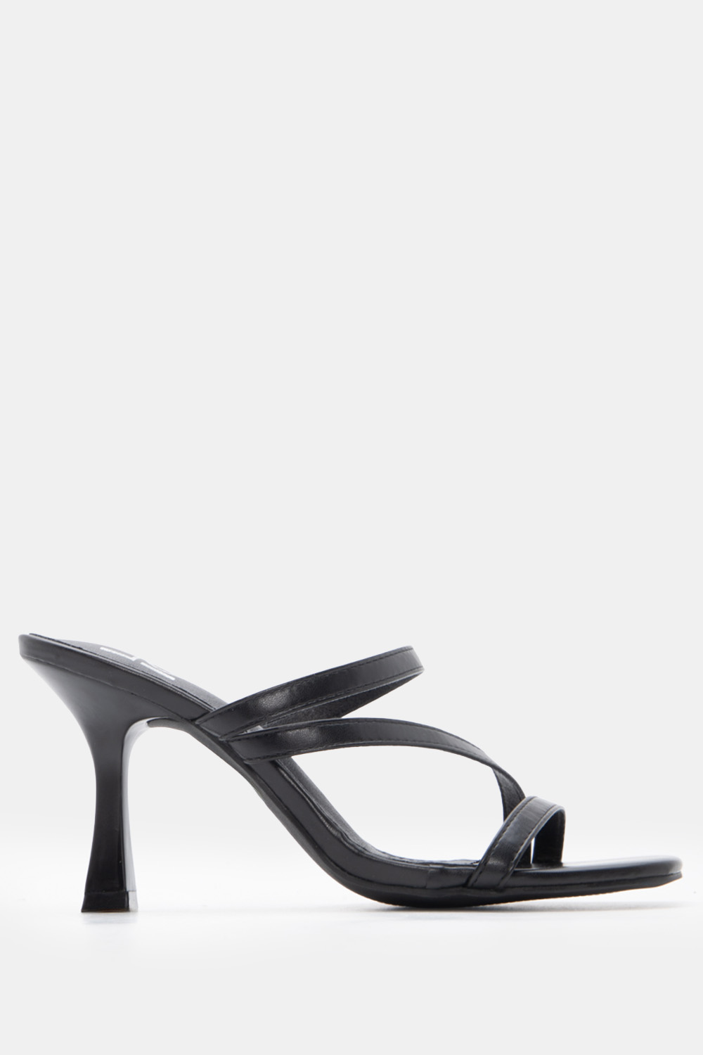 LUIGI DESIGN - Mules με Λοξό Λουράκι - Μαύρο