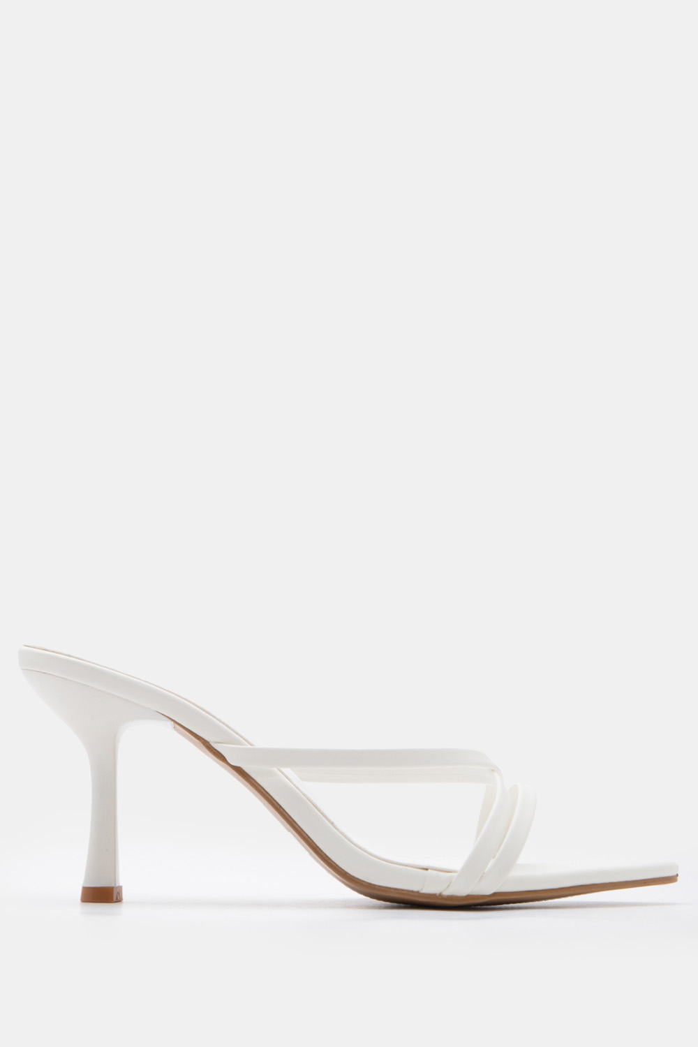 LUIGI DESIGN - Mules Μυτερά με Χιαστί Λουράκια - Λευκό