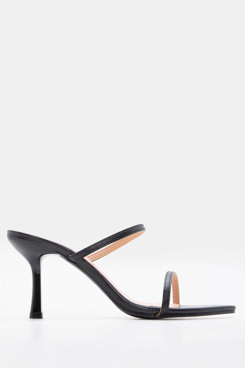 LUIGI DESIGN - Mules Μυτερά με Διπλά Λουράκια - Μαύρο