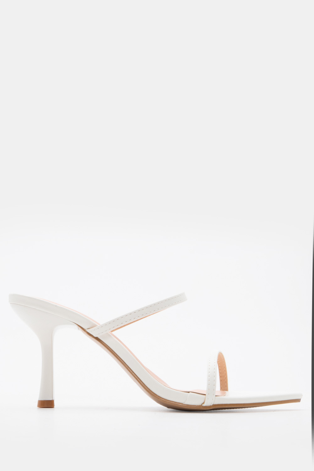 LUIGI DESIGN - Mules Μυτερά με Διπλά Λουράκια - Λευκό