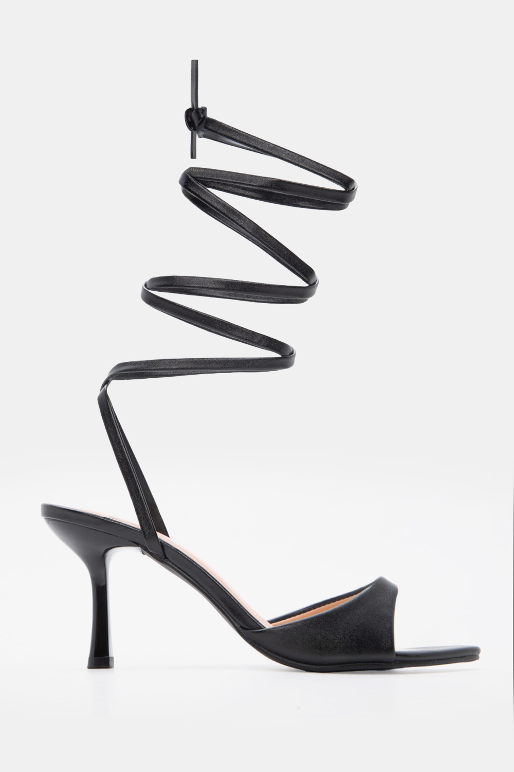LUIGI DESIGN - Πέδιλα Μυτερά Lace Up - Μαύρο