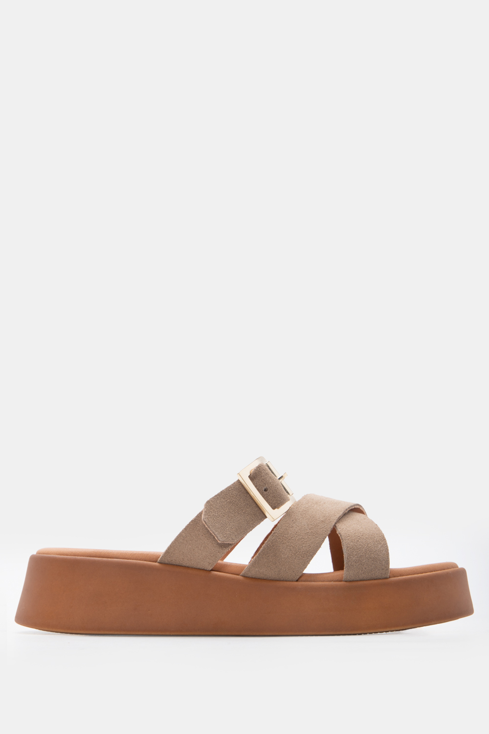 LUIGI DESIGN - Δερμάτινες Πλατφόρμες Flatform με Τόκα &