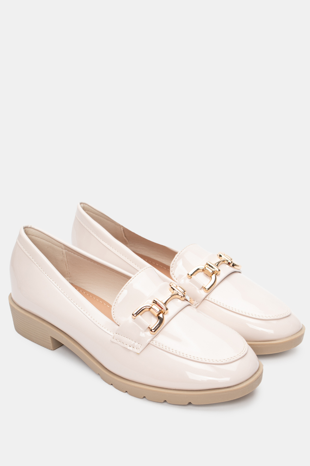 Μοκασίνια με Διακοσμητική Αγκράφα - Μπεζ