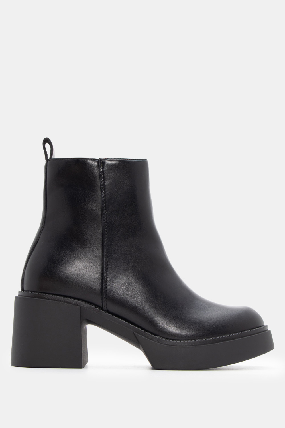 Μποτάκια Αστραγάλου με Ραφές - Μαύρο