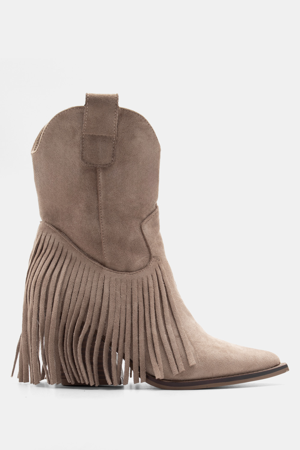 Μποτάκια Cowboy με Κρόσσια - Μπεζ