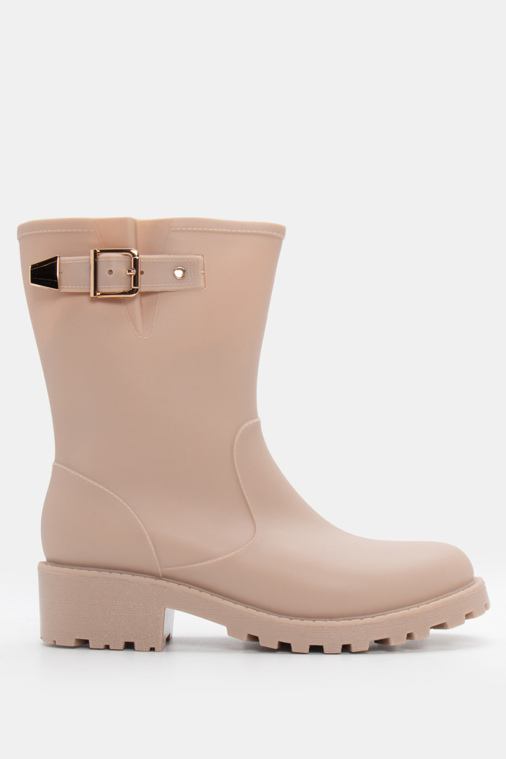 Μποτάκια Γαλότσες με Διακοσμητικό Λουράκι - Μπεζ