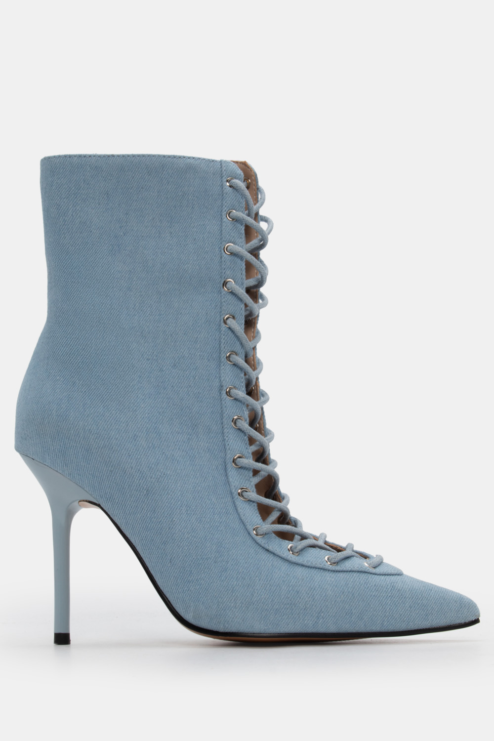 Μποτάκια Jean με Κορδόνια - Denim