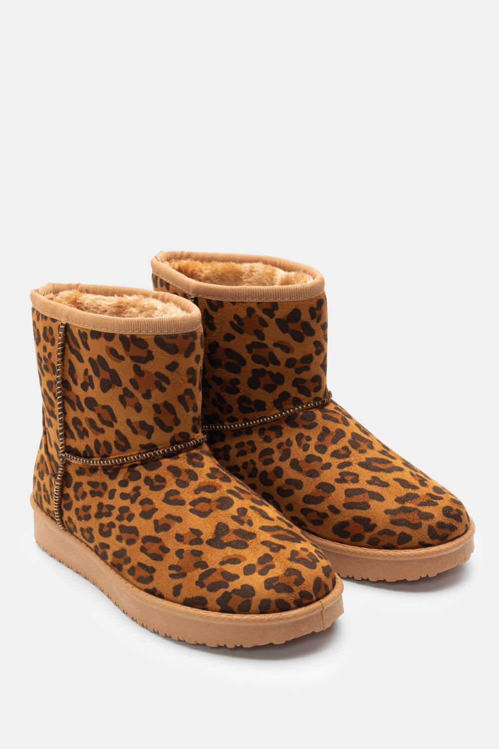 Μποτάκια με Εσωτερική Επένδυση Γούνας - Animal Print