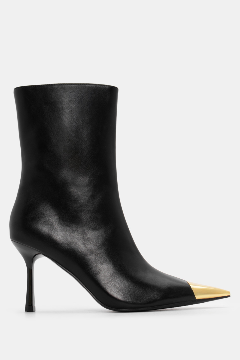 Μποτάκια Μυτερά με Μεταλλική Λεπτομέρεια - Μαύρο