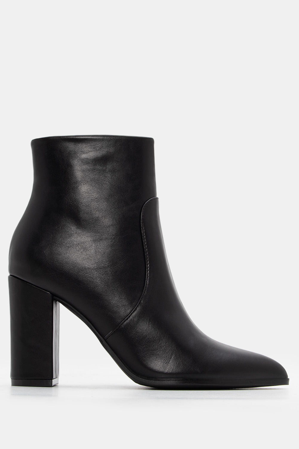 Μποτάκια Μυτερά με Τακούνι - Μαύρο
