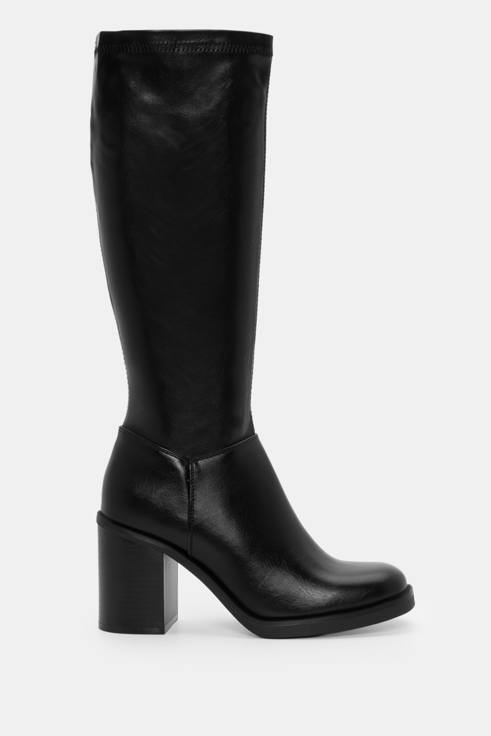 Μπότες Κάλτσα με Τακούνι - Μαύρο