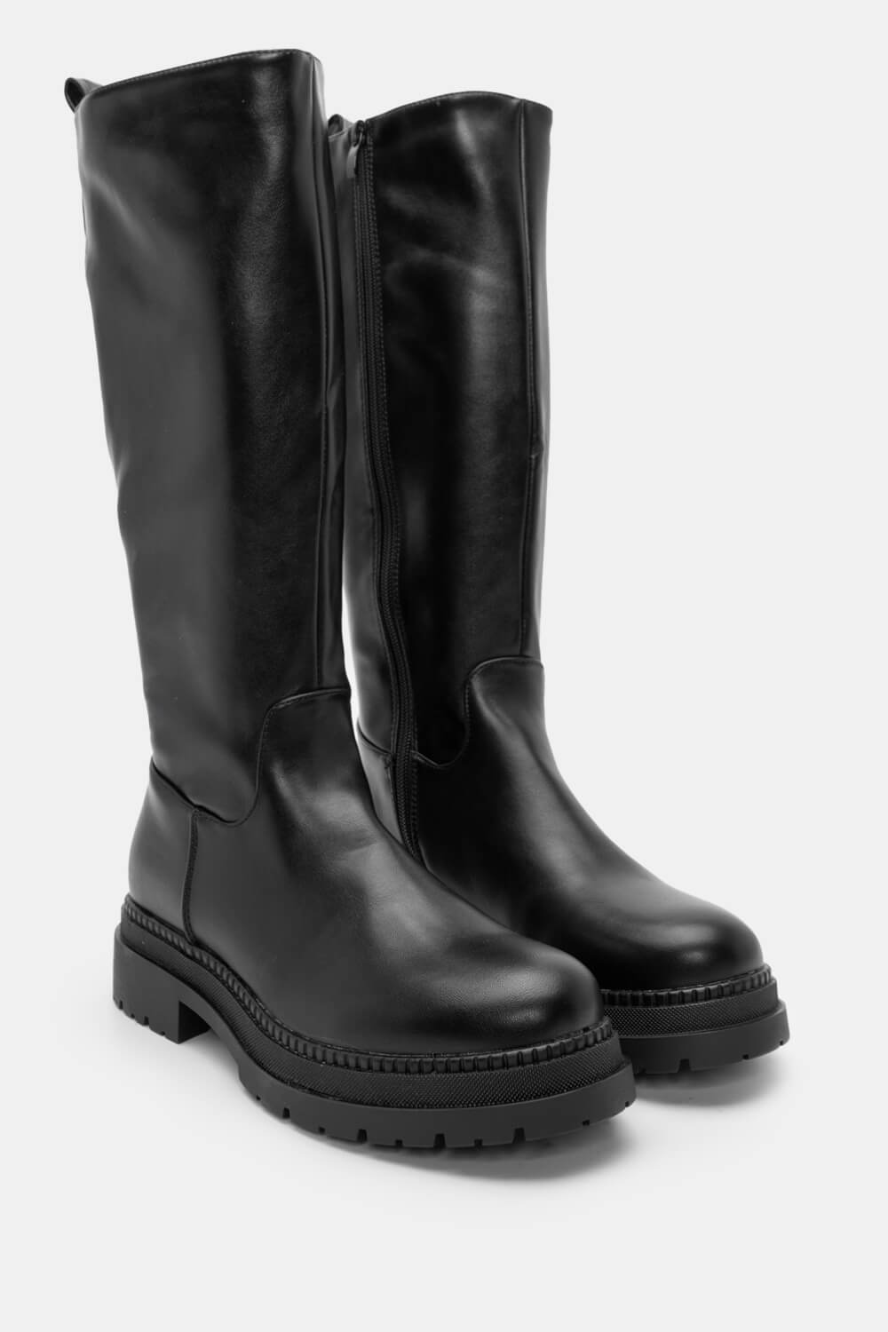 Μπότες με Τρακτερωτή Σόλα - Μαύρο