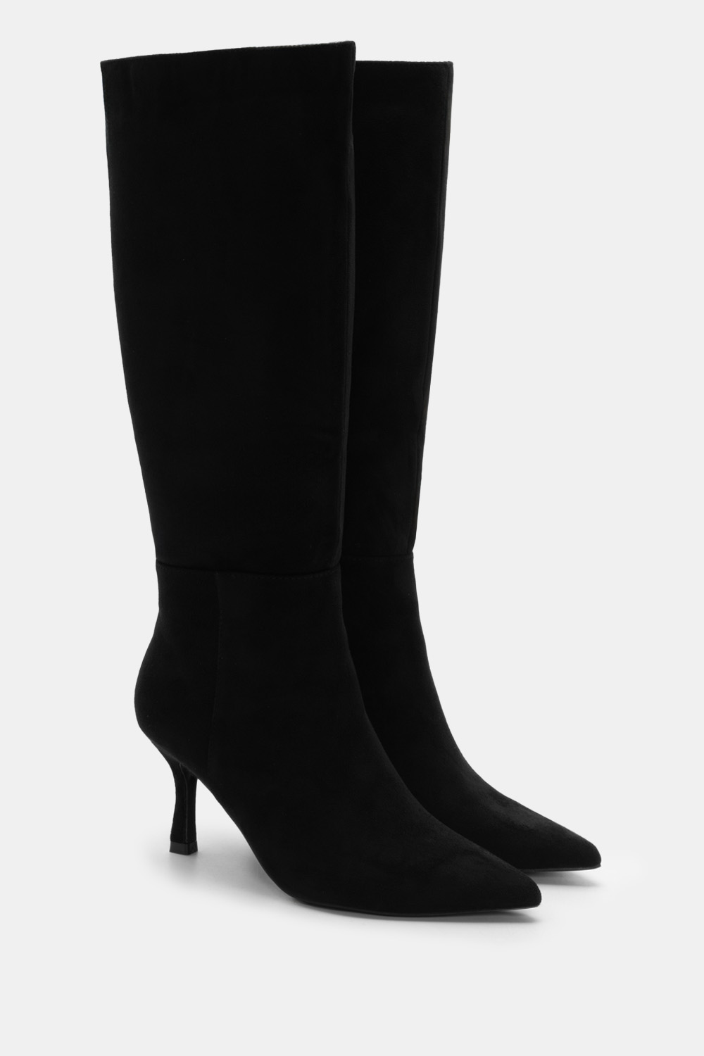 Μπότες Μυτερές με Ραφές - Μαύρο