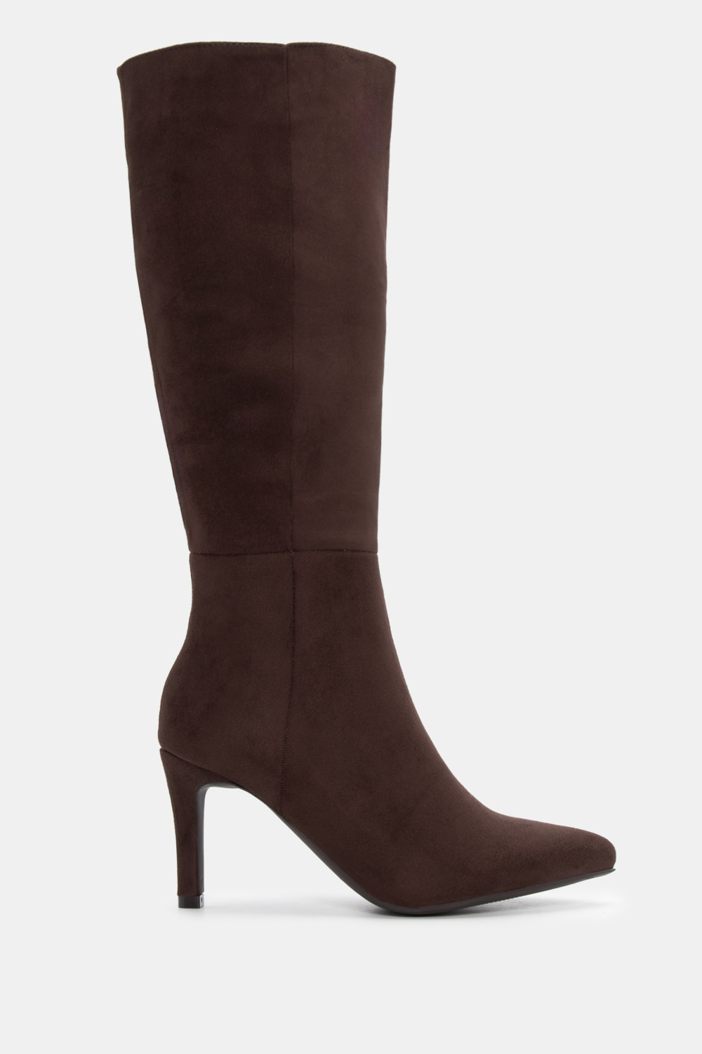 Μπότες Μυτερές με Τακούνι - Καφέ Σκούρο