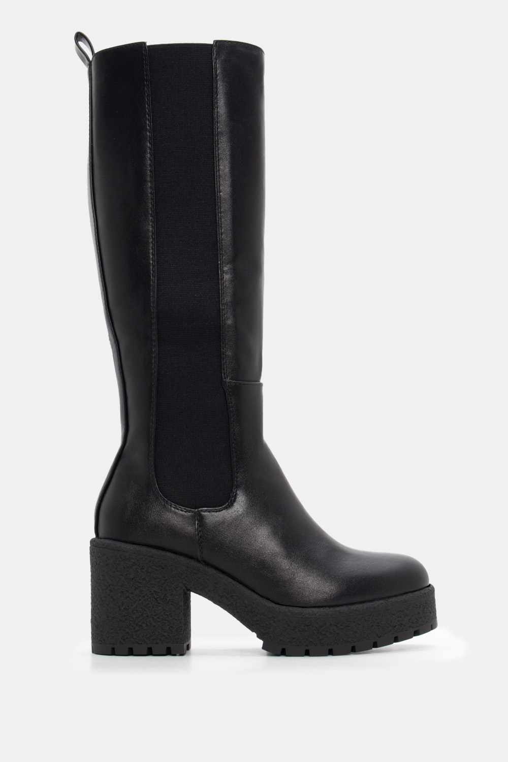 Μπότες Platform με Λάστιχο - Μαύρο