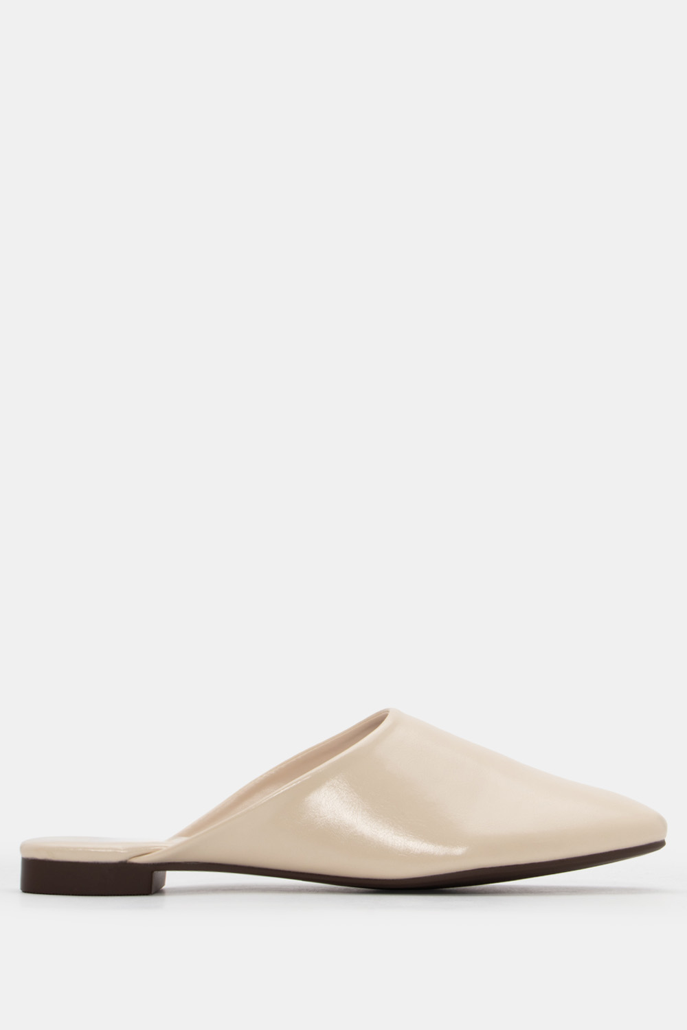 Mules Flat Μονόχρωμα - Μπεζ