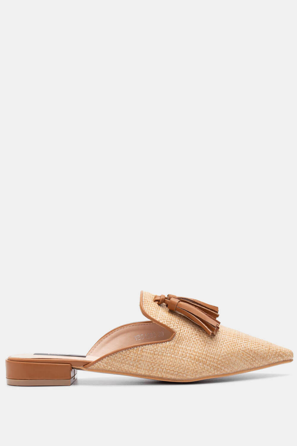 Mules > Flat Mules Mules Loafers με Κρόσσια - Μπεζ