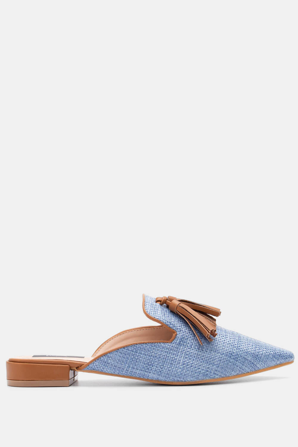 Mules > Flat Mules Mules Loafers με Κρόσσια - Γαλάζιο