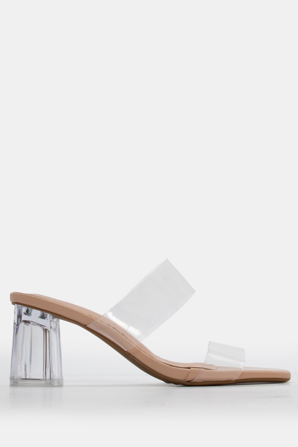 Mules με Διάφανες Φάσας - Nude