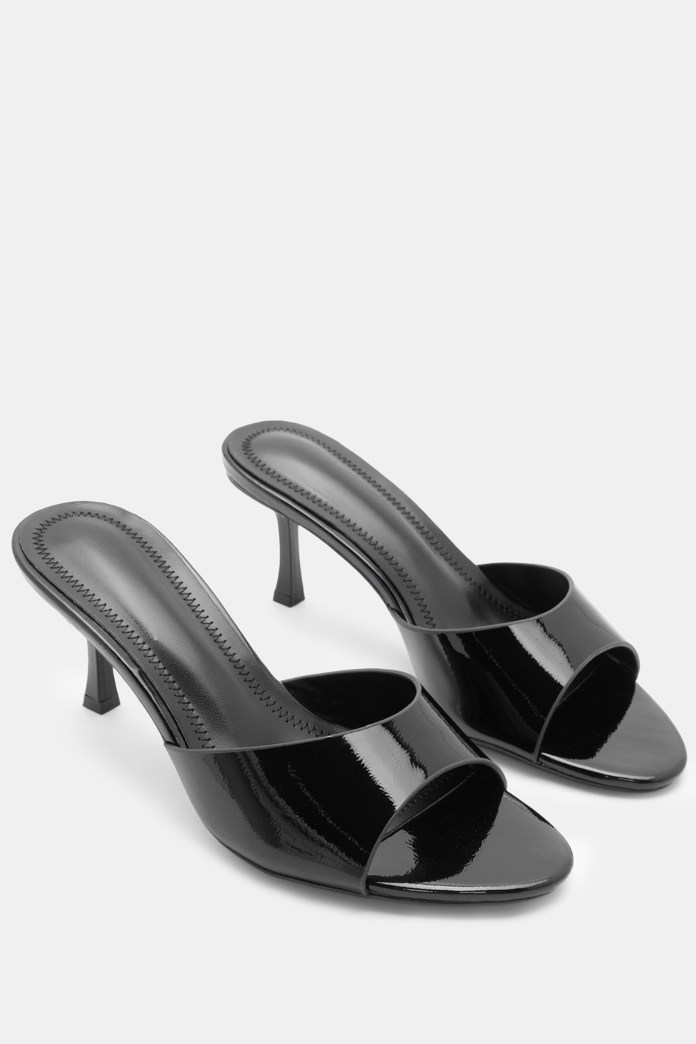 Mules με Φάσα - Μαύρο-Λουστρίνι