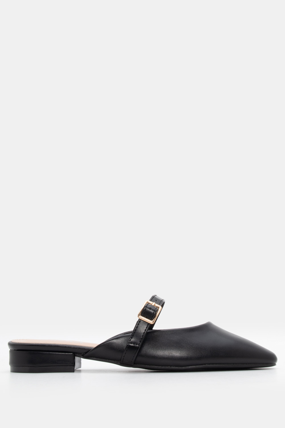 Mules με Λουράκι - Μαύρο