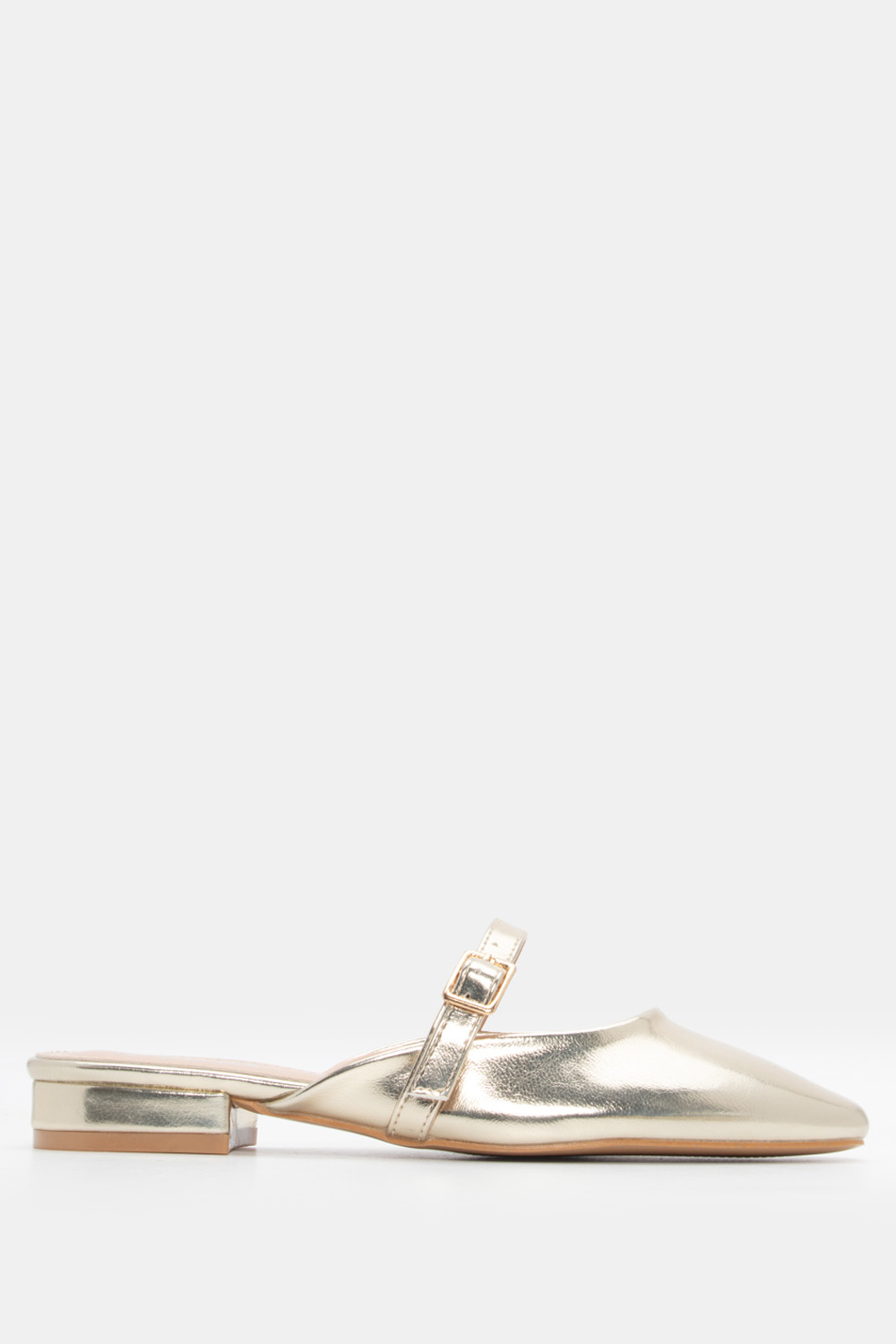 Mules με Λουράκι - Χρυσό
