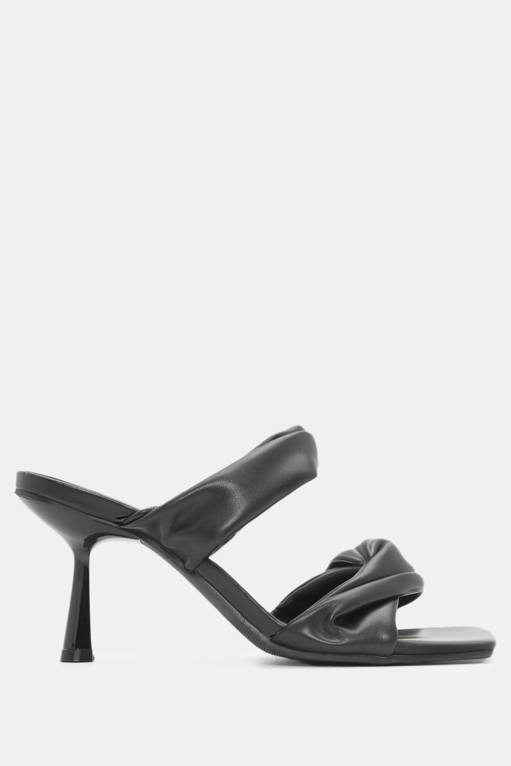 Mules με Στριφογυριστά Λουράκια - Μαύρο