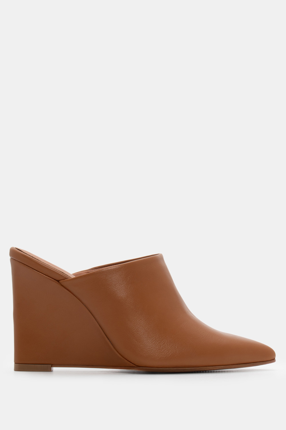 Mules Μυτερά με Πλατφόρμα - Κάμελ