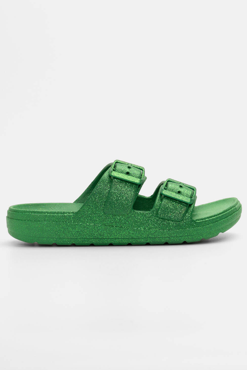 Παντόφλες με Δύο Τόκες & Glitter - Πράσινο ΠΑΠΟΥΤΣΙΑ > Jelly Shoes