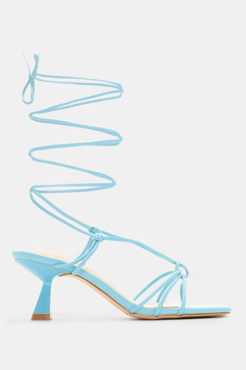 Πέδιλα Lace Up με Σχέδιο Κόμπο - Γαλάζιο