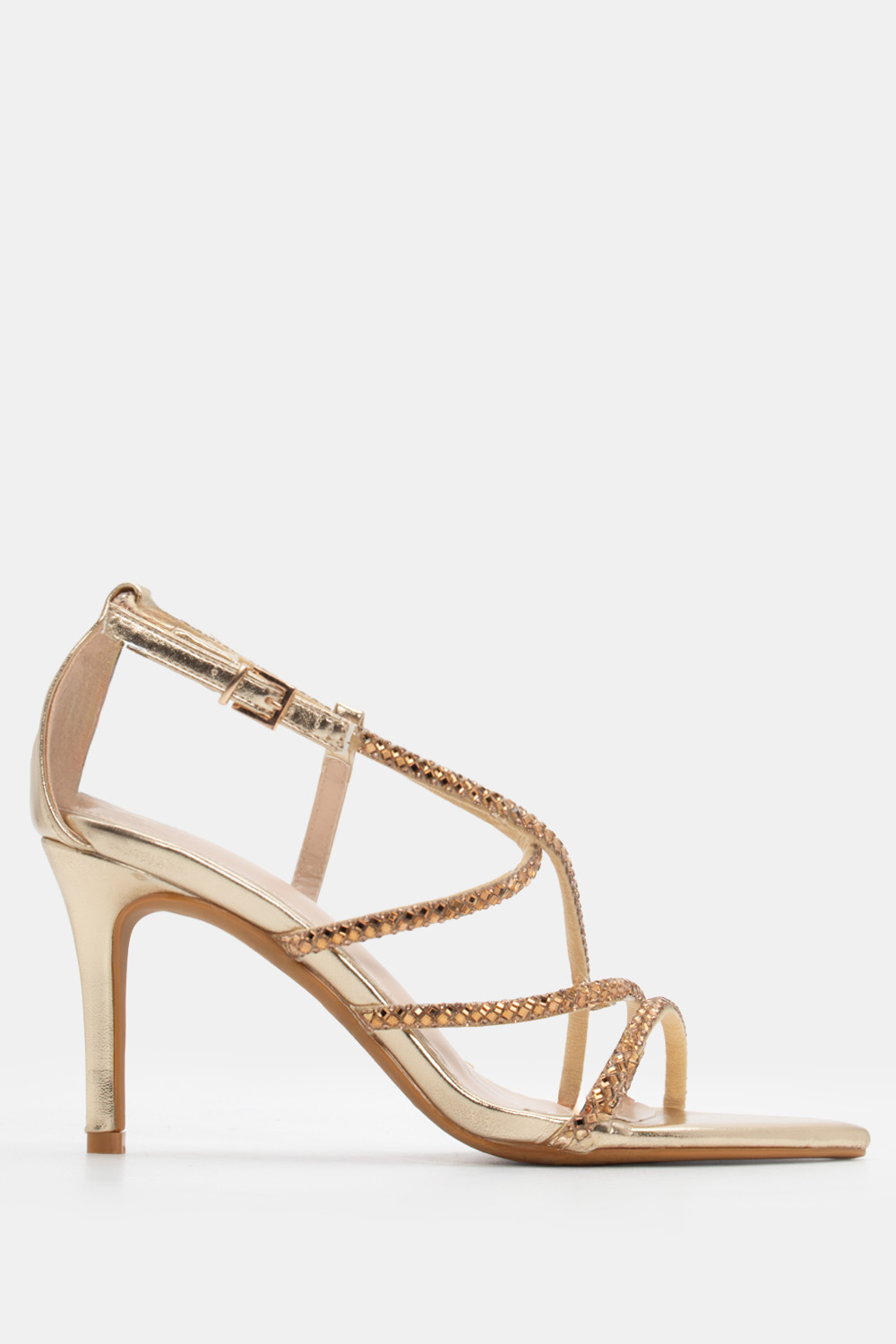 Πέδιλα με Διακοσμητικές Πέτρες - Χρυσό