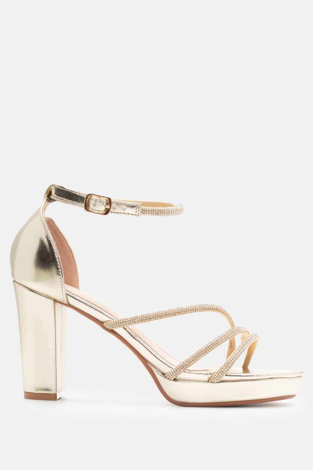 Πέδιλα με Φιάπα & Strass - Χρυσό