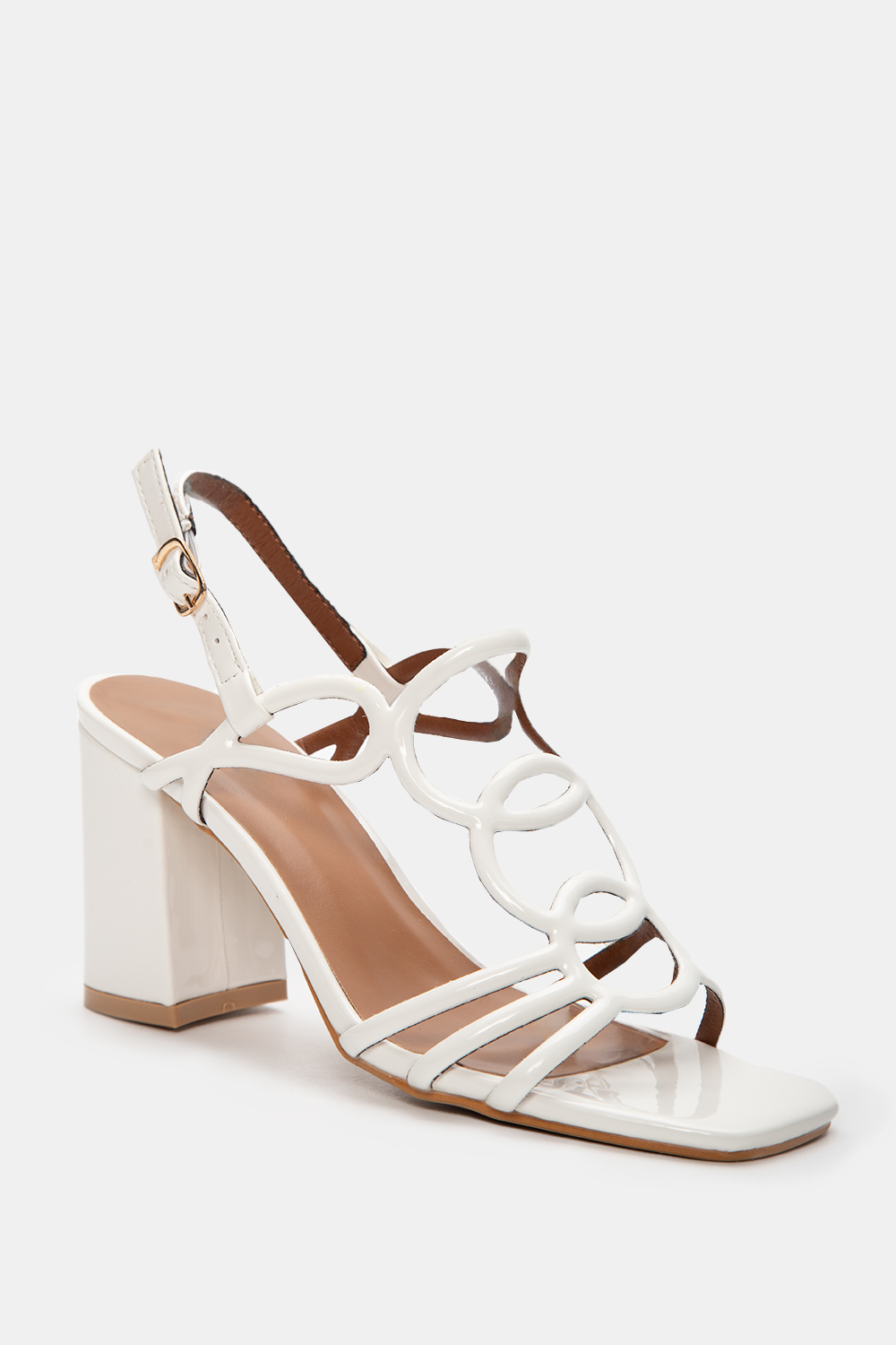 Πέδιλα με Λουράκι & Τόκα - Λευκό