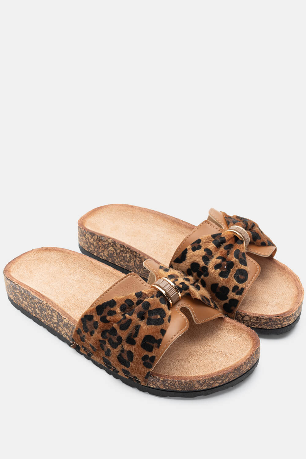 Σανδάλια Flat με Διακοσμητικό Φιόγκο - Κάμελ