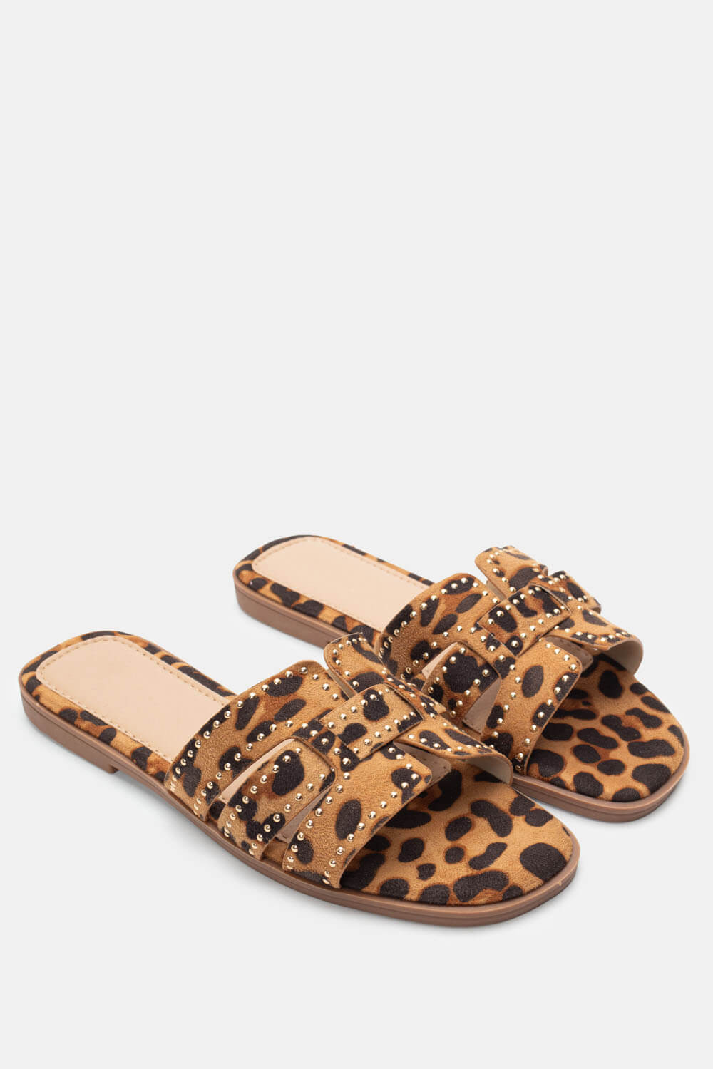 Σανδάλια Flat με Τρούκς - Animal Print