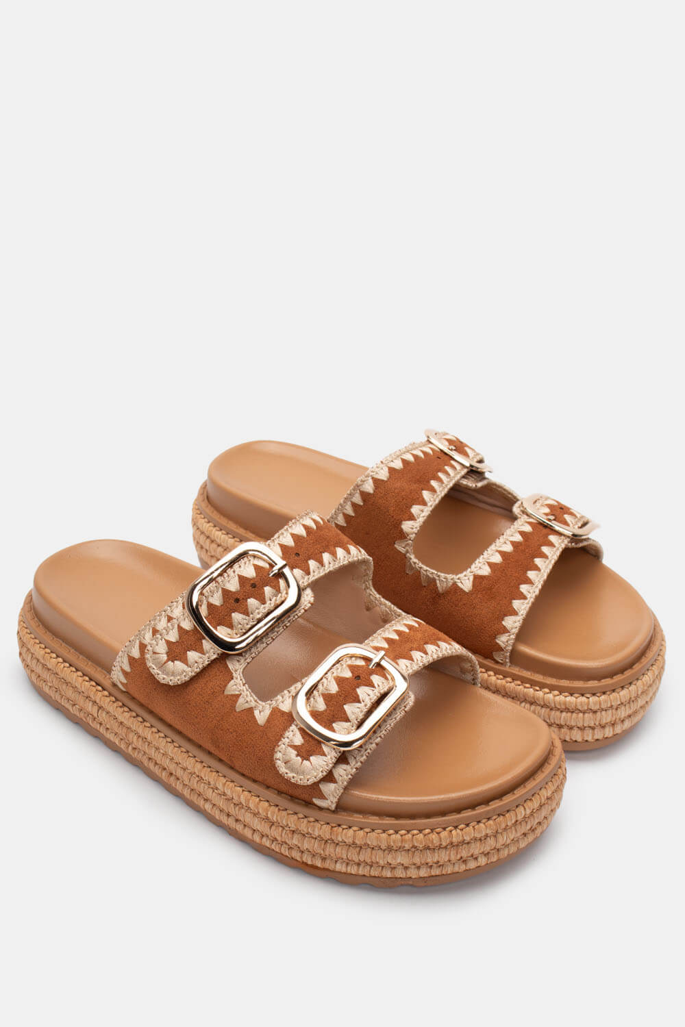 Σανδάλια Flatform με Κέντημα