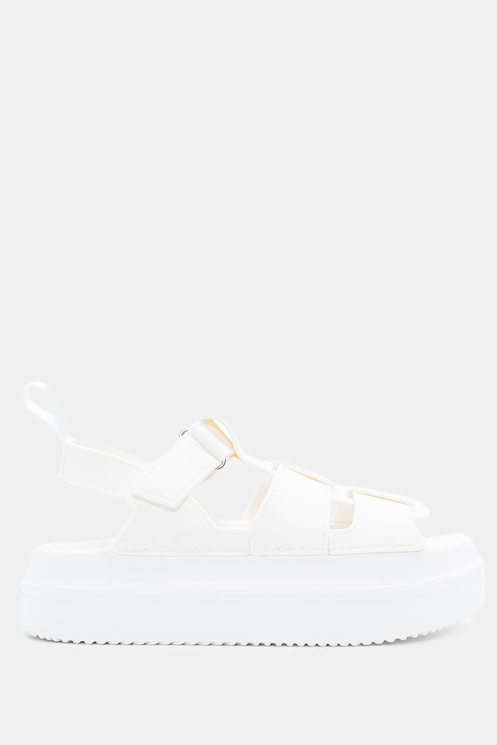 Σανδάλια Flatform με Λουράκι Scratch - Λευκό