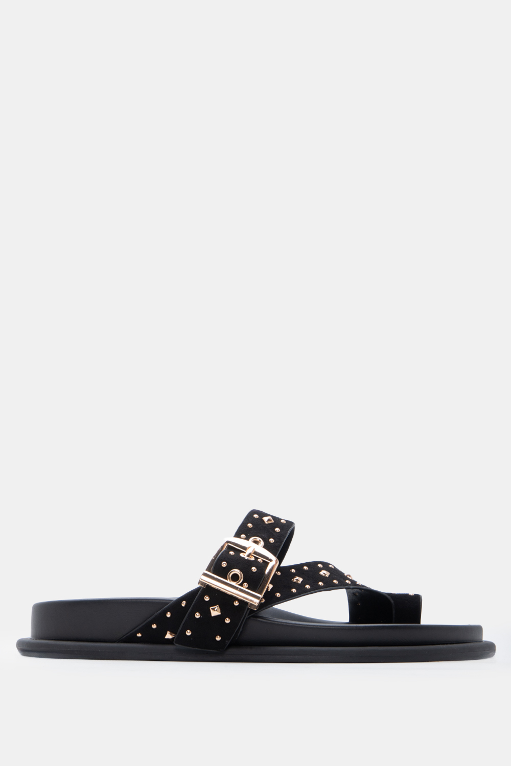 Σανδάλια Flatform με Toe Ring και Τρουκς - Μαύρο