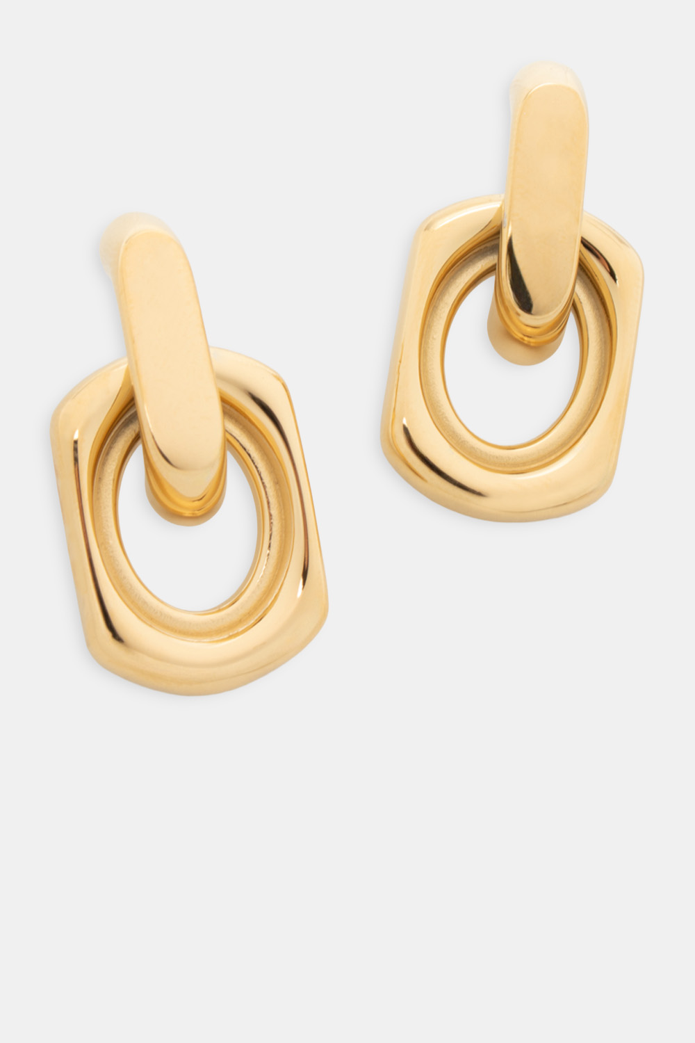 Σκουλαρίκια Γεωμετρικό Σχέδιο - Χρυσό