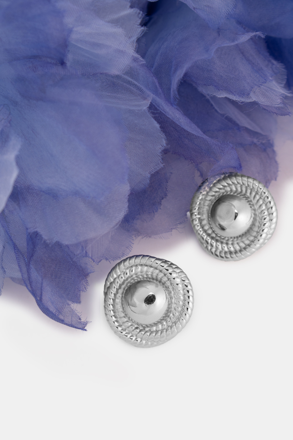 Σκουλαρίκια Καρφωτά Στρόγγυλα - Ασημί