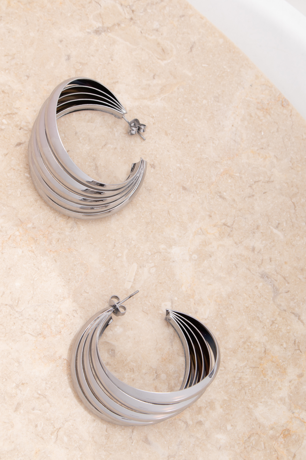 Σκουλαρίκια Κρίκοι - Ασημί