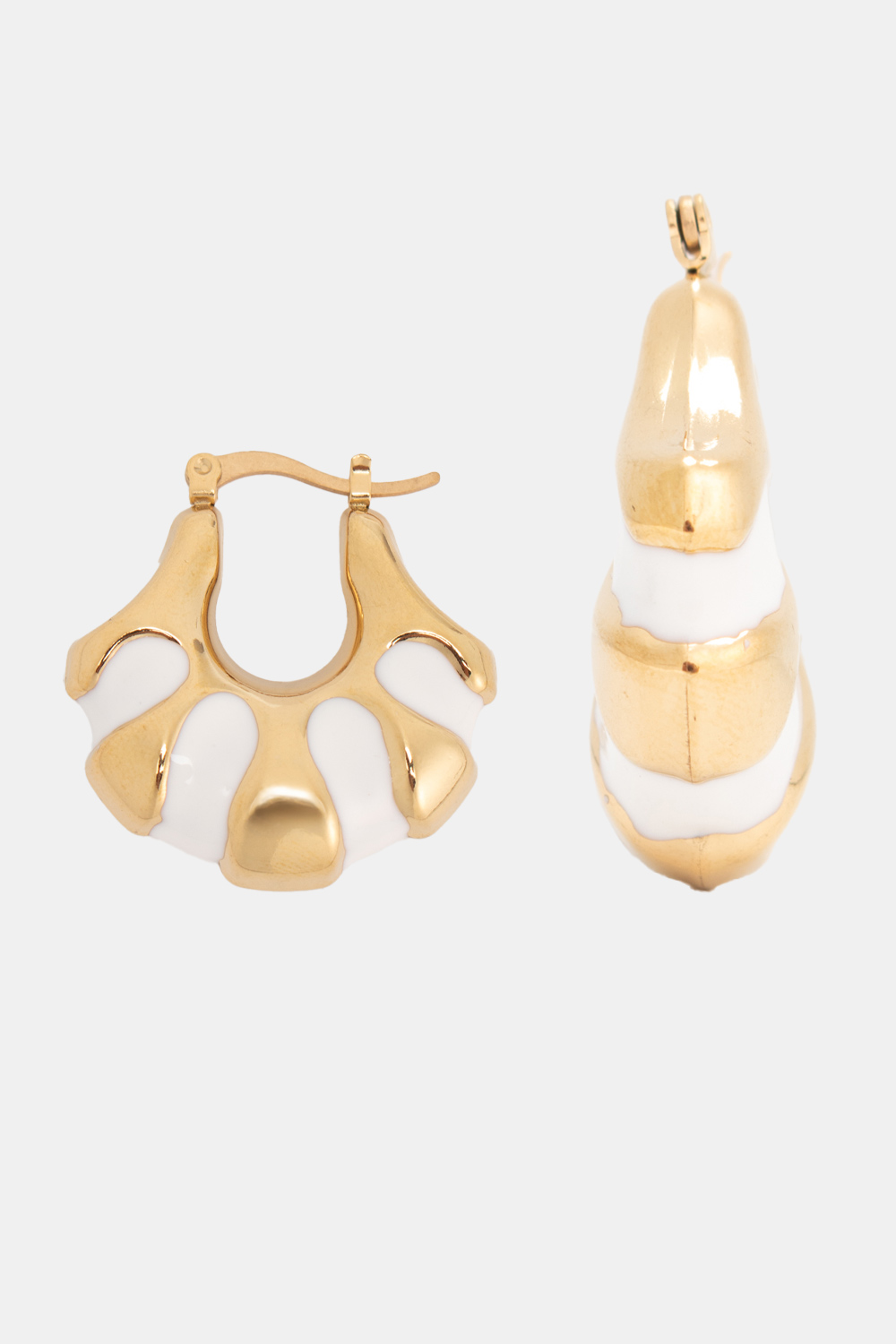 Luigi - ΣΗΜΑΝΤΙΚΟ: Σε περίπτωση διαφοράς τιμής από το κατάστημα ισχύει παντα και μόνο η τιμή του καταστήματος Σκουλαρίκια Κρίκοι - Λευκό