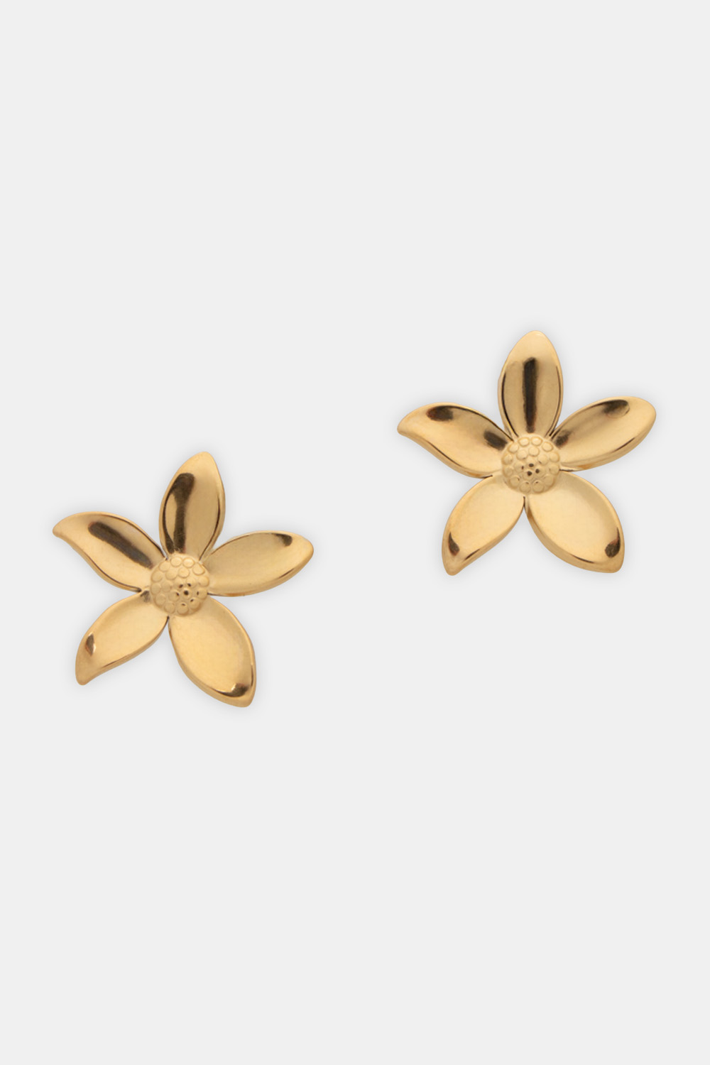 Σκουλαρίκια με Σχήμα Λουλούδια - Χρυσό