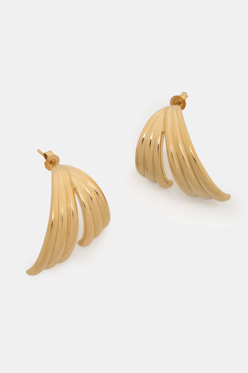 Σκουλαρίκια σε Σχέδιο Βεντάλιας - Χρυσό